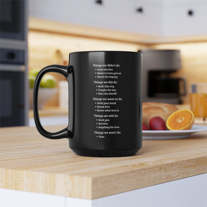 Lyrical Things Mug: Black