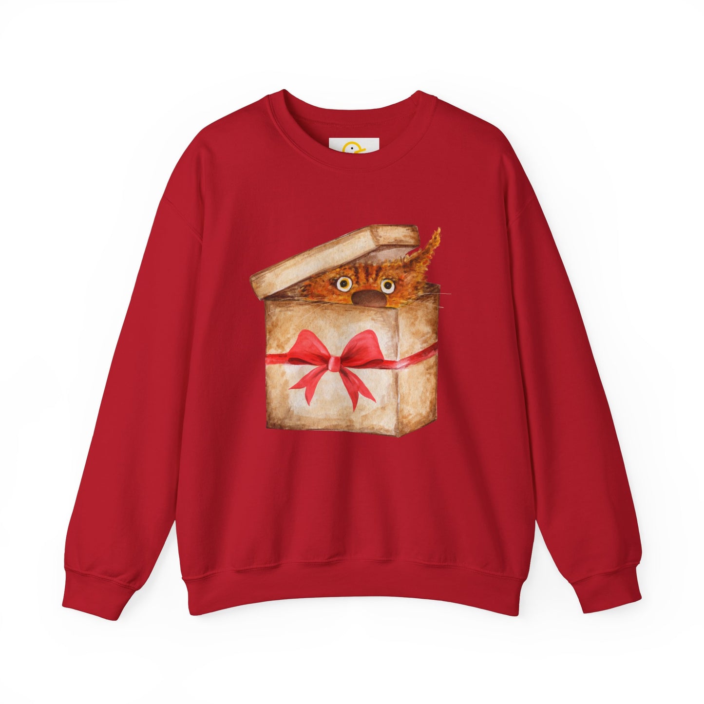 Christmas Sweatshirt: Cat in a Box