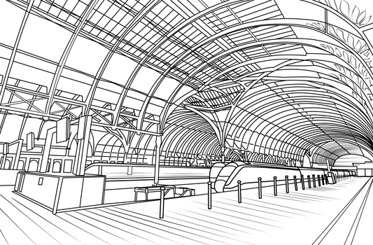 London Stations Colouring Book (A4)