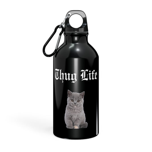 Thug Life Water Bottle: Kitten