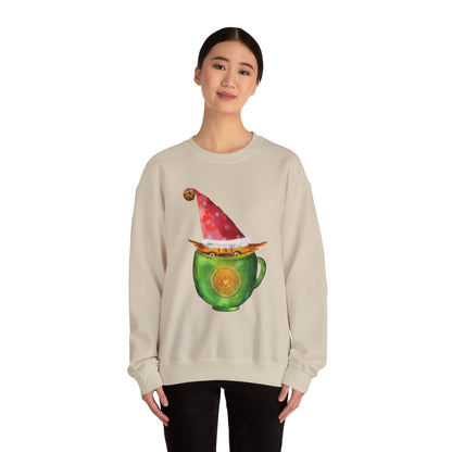 Christmas Sweatshirt: Cat in a Cup