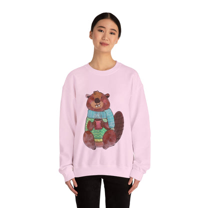 Christmas Critters Sweatshirt: Beaver