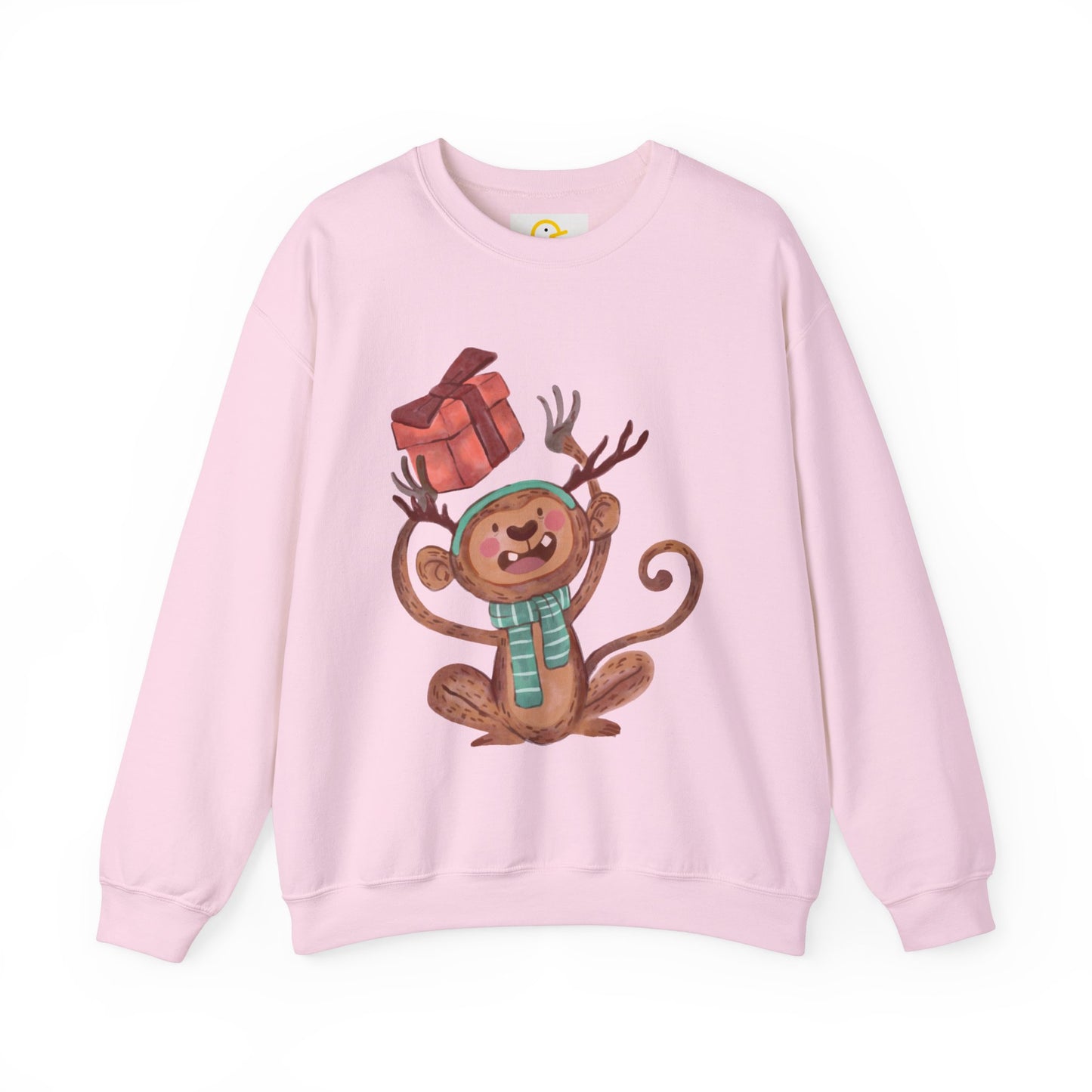 Christmas Critters Sweatshirt: Monkey