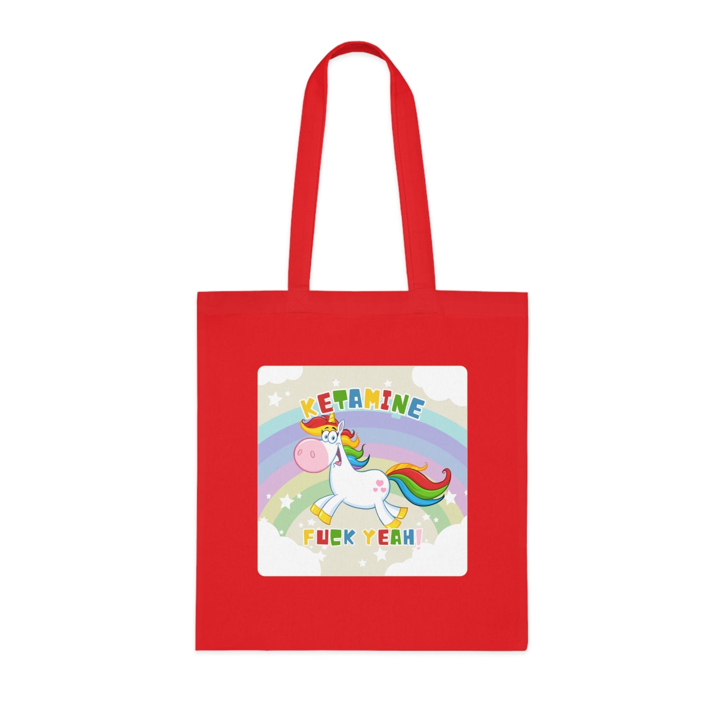 Unicorn Cotton Tote Bag: Ketamine Fuck Yeah!