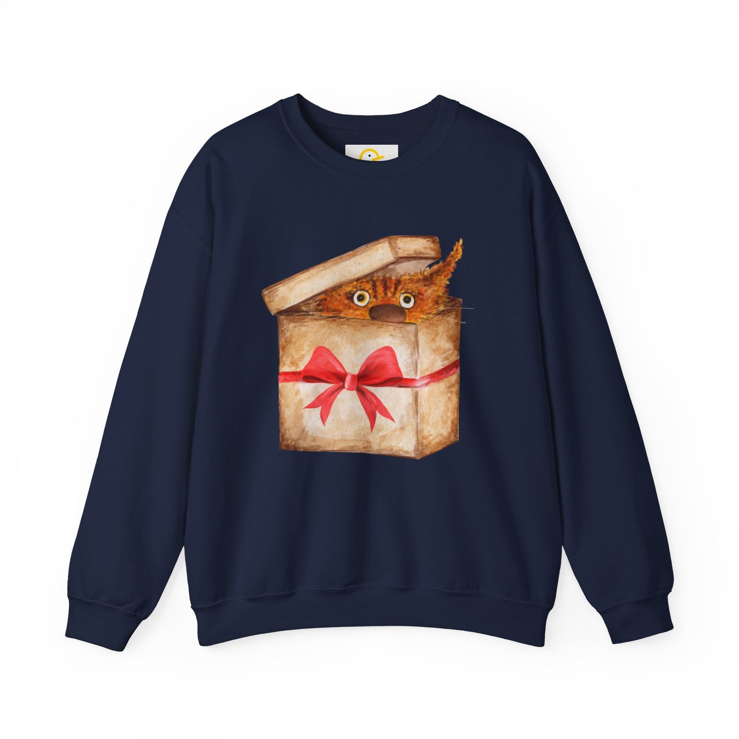 Christmas Sweatshirt: Cat in a Box