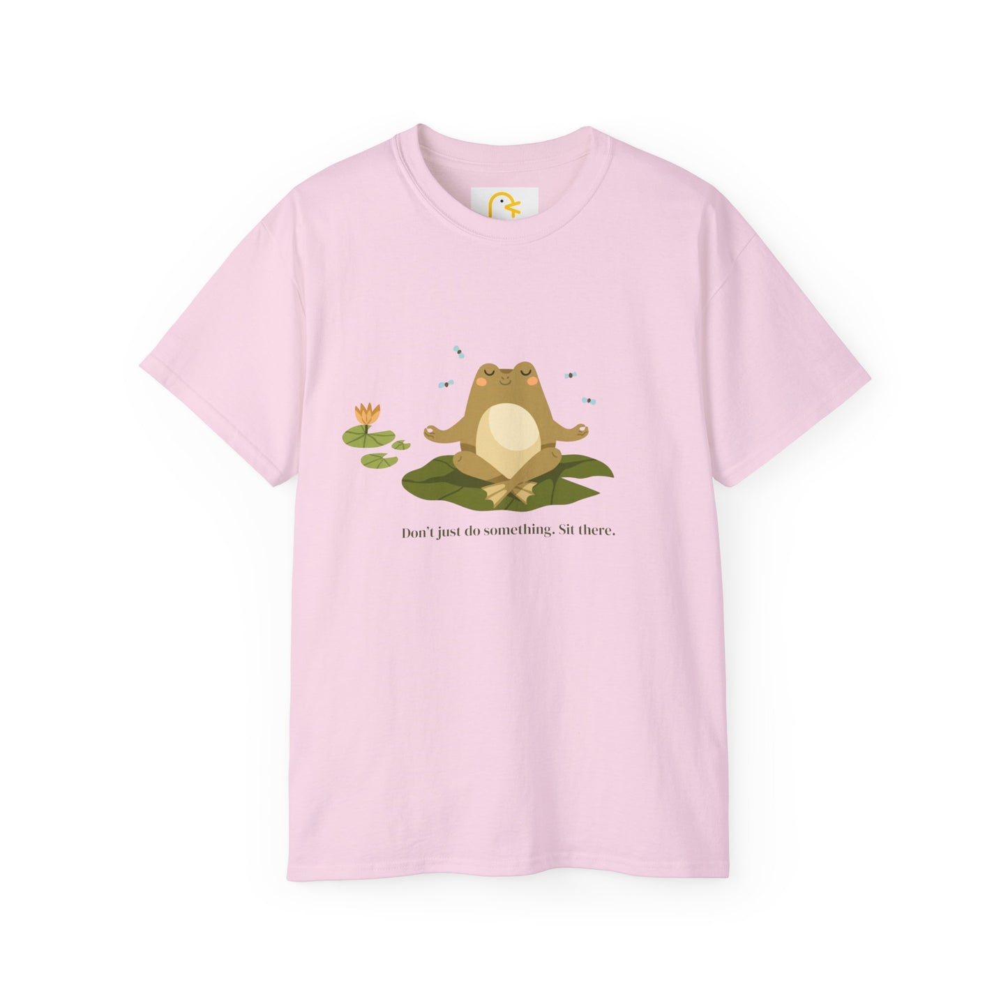 Meditating Frog T-shirt: Don't just do something. Sit there.