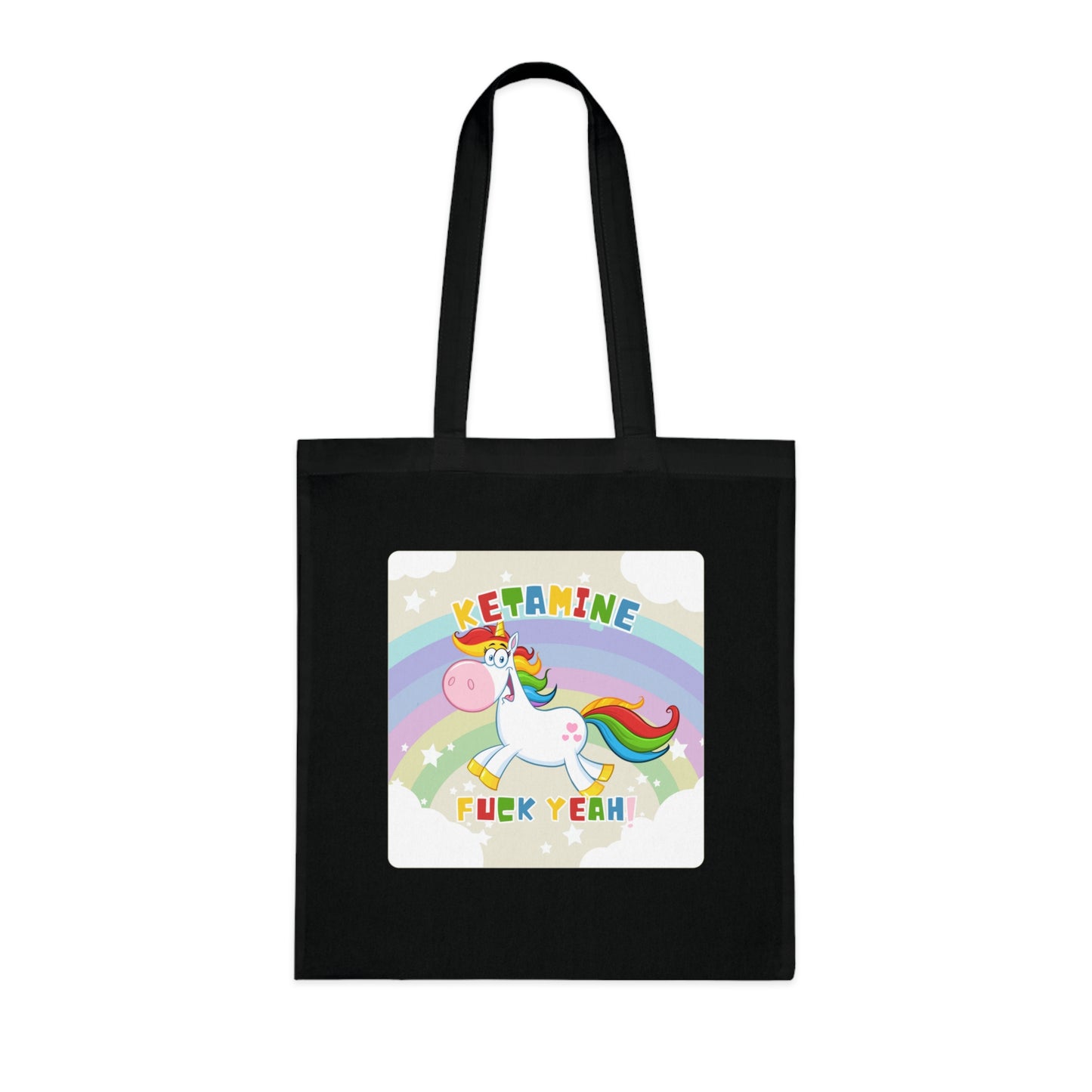 Unicorn Cotton Tote Bag: Ketamine Fuck Yeah!