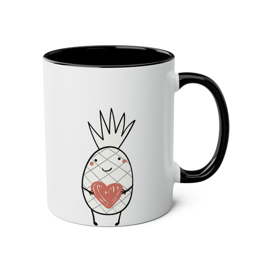 Heart Mug: Pineapple