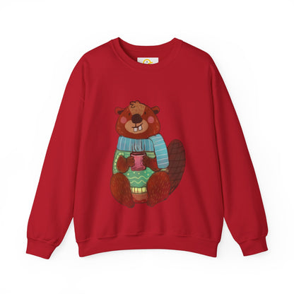 Christmas Critters Sweatshirt: Beaver