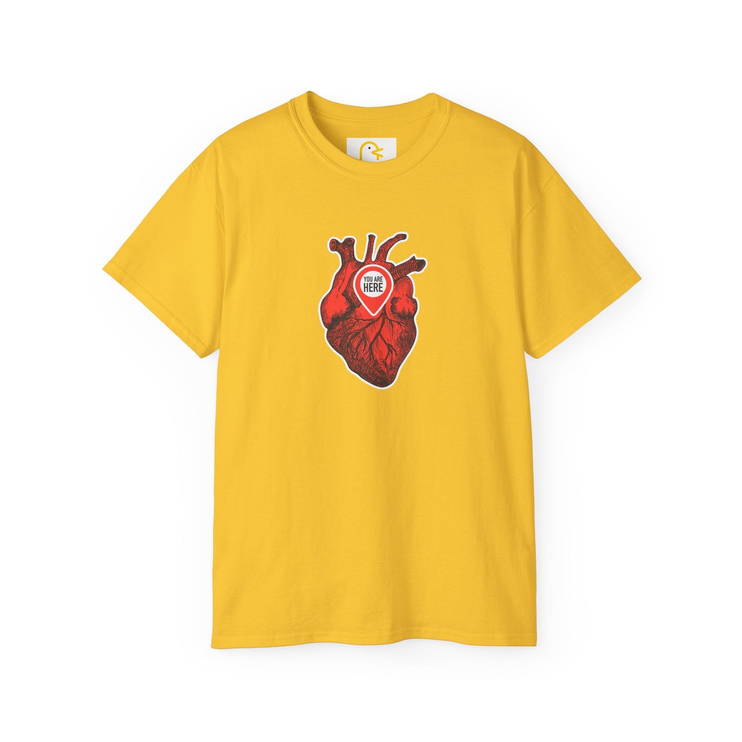 Heart T-shirt: You are here