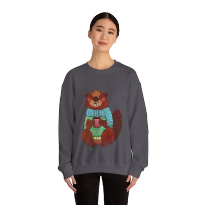 Christmas Critters Sweatshirt: Beaver