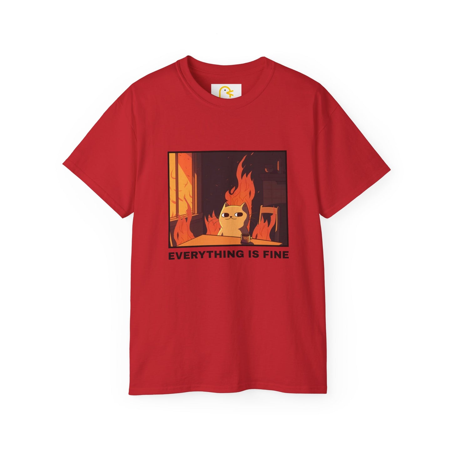 Cat T-shirt: Everything is fine