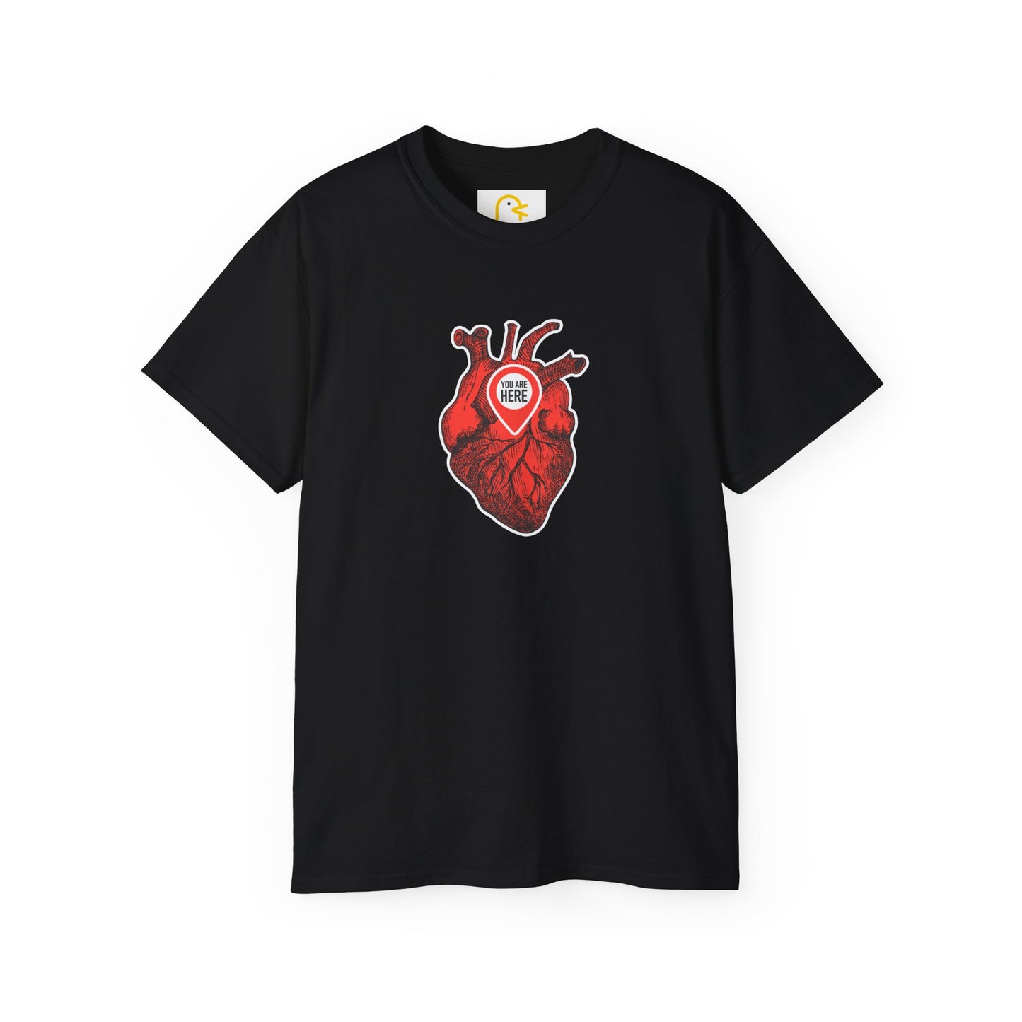 Heart T-shirt: You are here