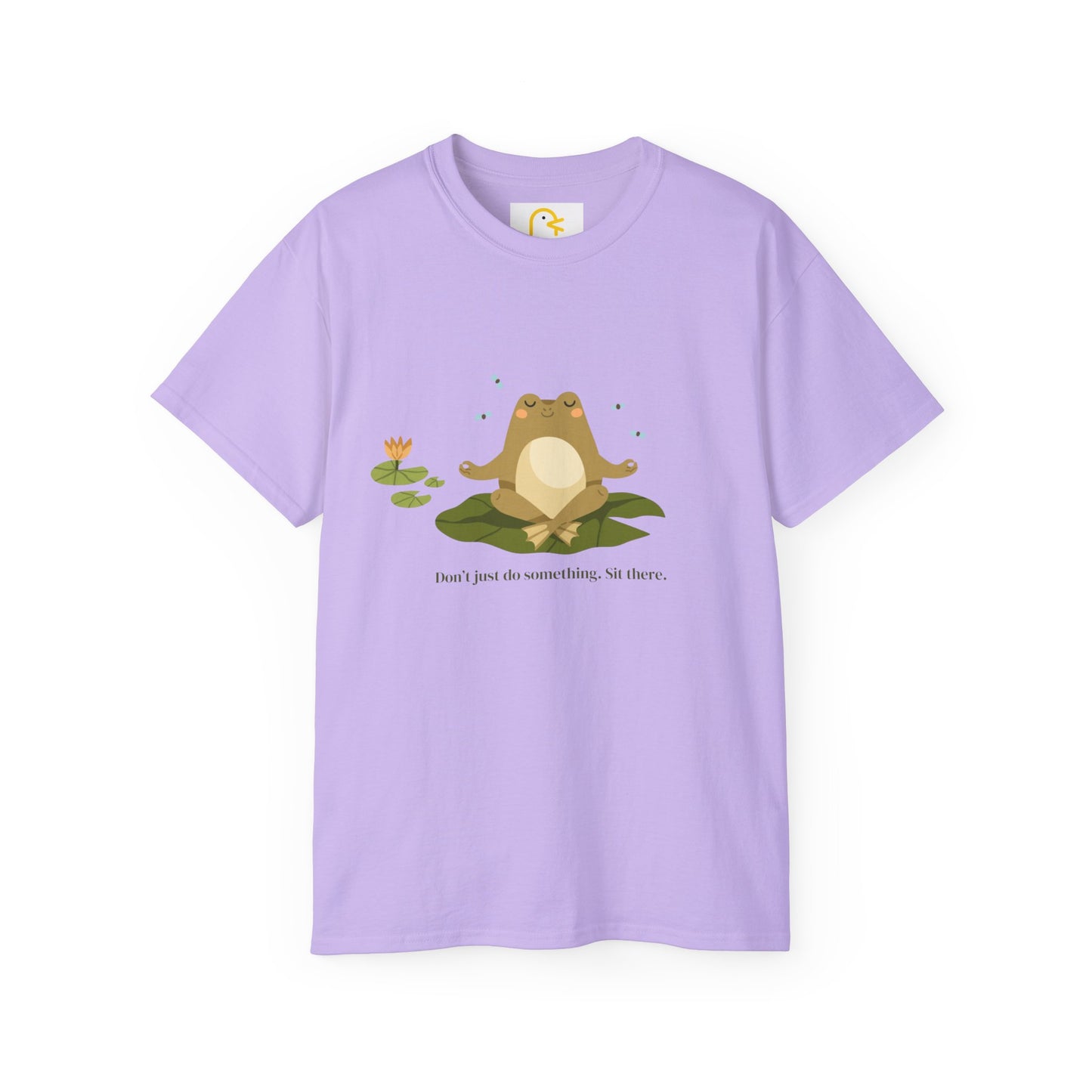 Meditating Frog T-shirt: Don't just do something. Sit there.