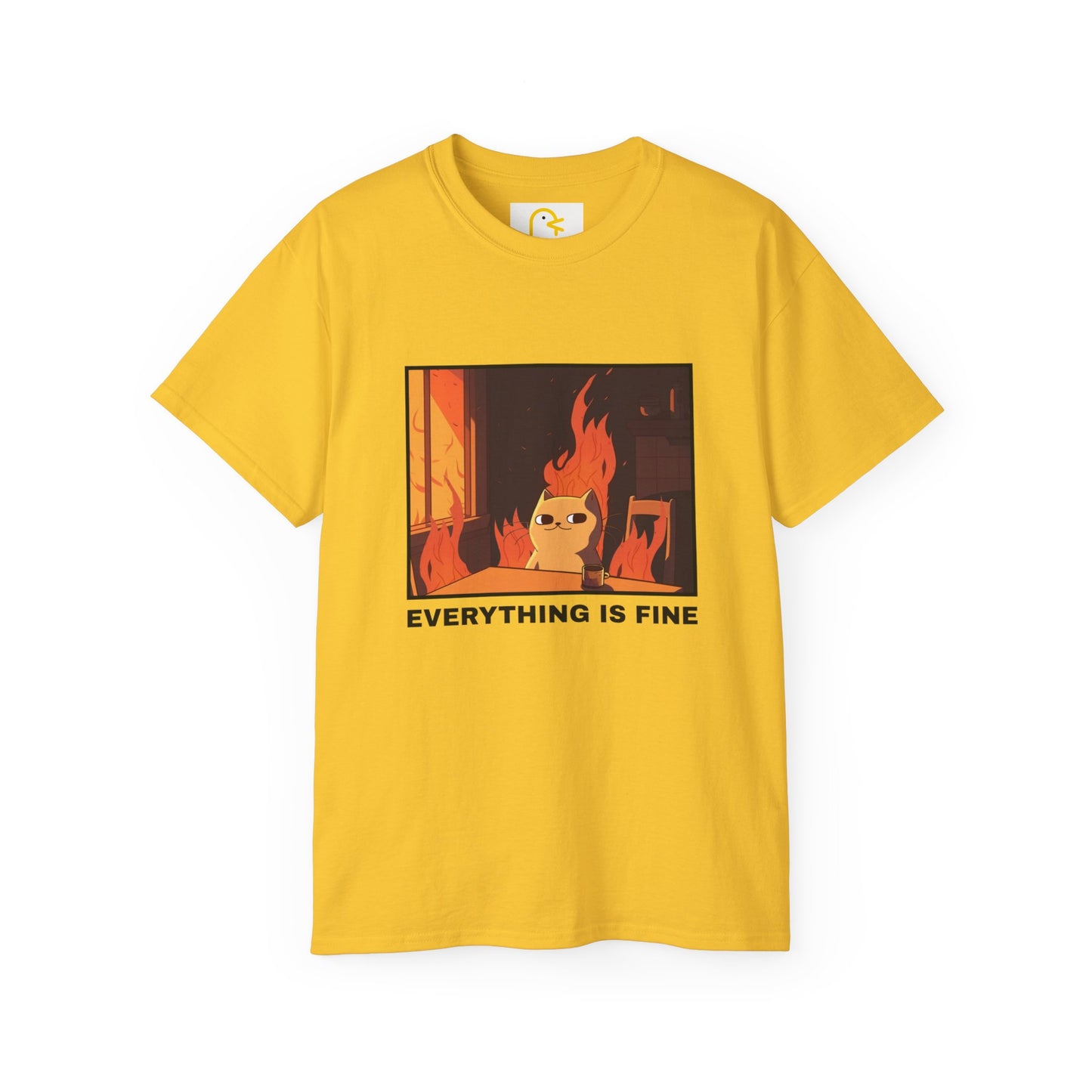 Cat T-shirt: Everything is fine