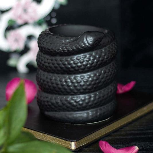 Gothic Gifts Black Snake Oil Burner and Wax Warmer