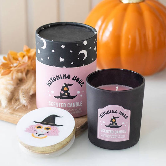 Gothic Gifts Witching Hour Plum and Black Cherry Candle