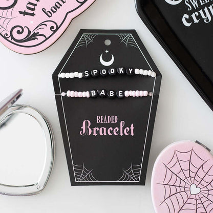 Gothic Gifts Spooky Babe Beaded Bracelet Set