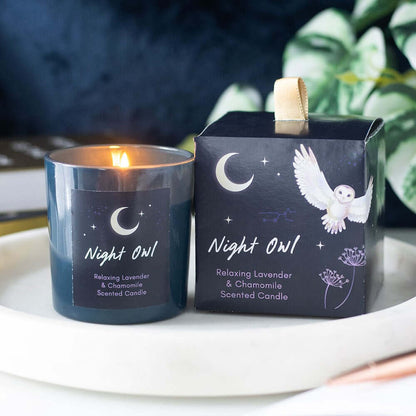Gothic Gifts Night Owl Relaxing Lavender & Chamomile Candle