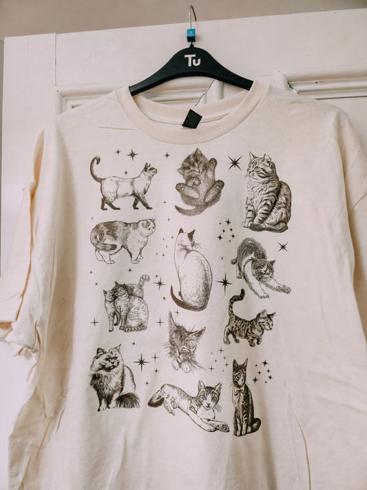 Magical Cats printed t-shirt