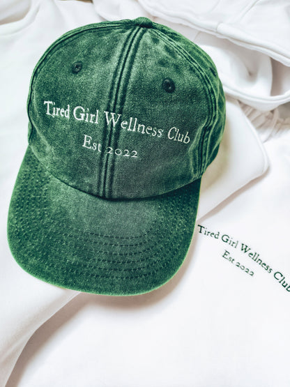Tired Girl Wellness Club embroidered baseball cap