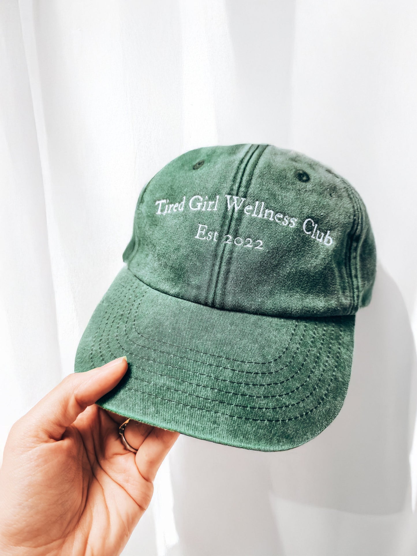 Tired Girl Wellness Club embroidered baseball cap