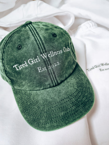 Tired Girl Wellness Club embroidered baseball cap