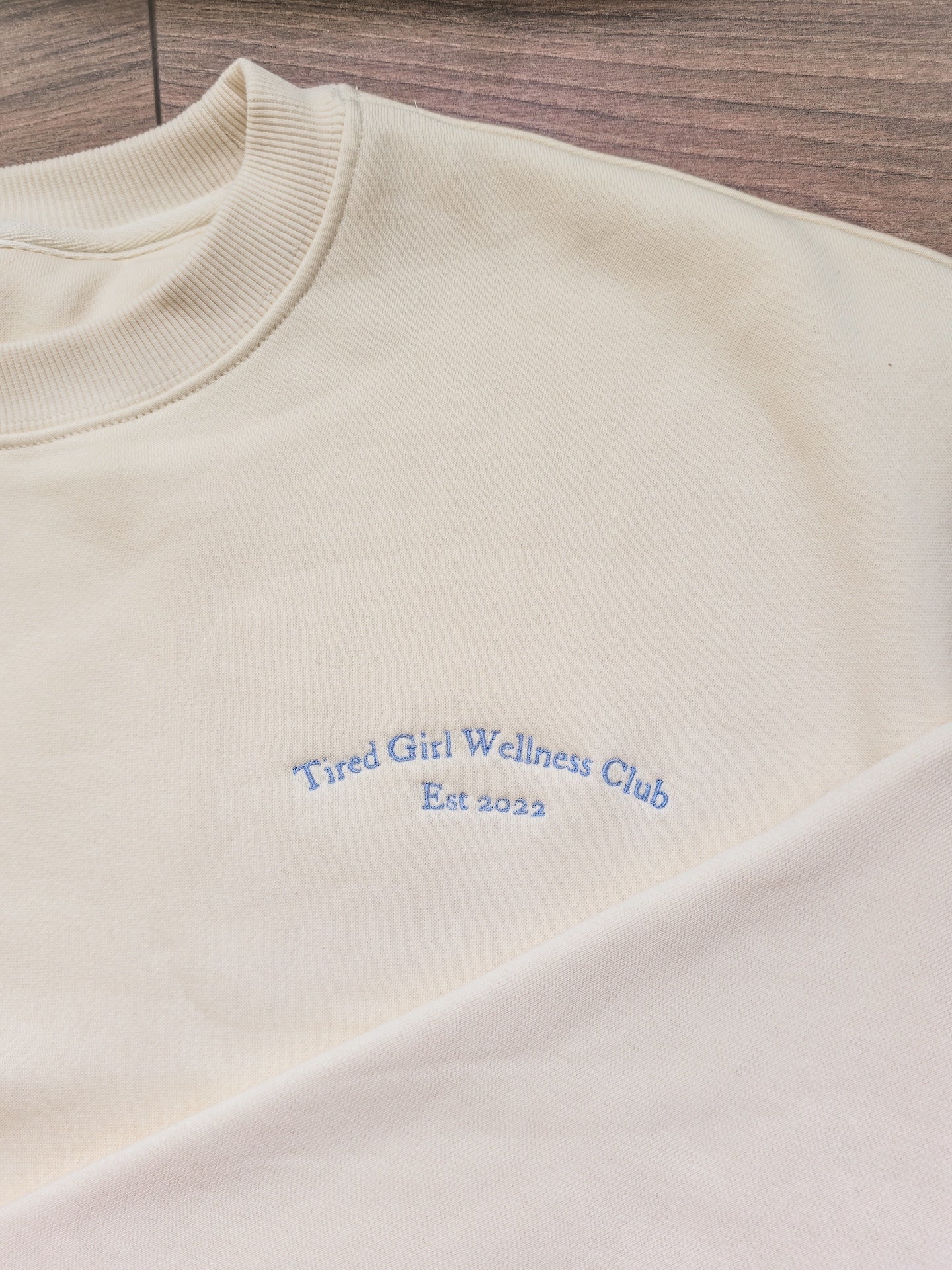 Tired Girl Wellness Club embroidered sweatshirt
