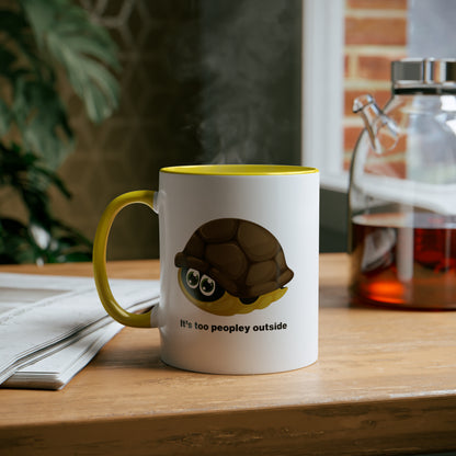 Tortoise Mug: It's too peopley outside