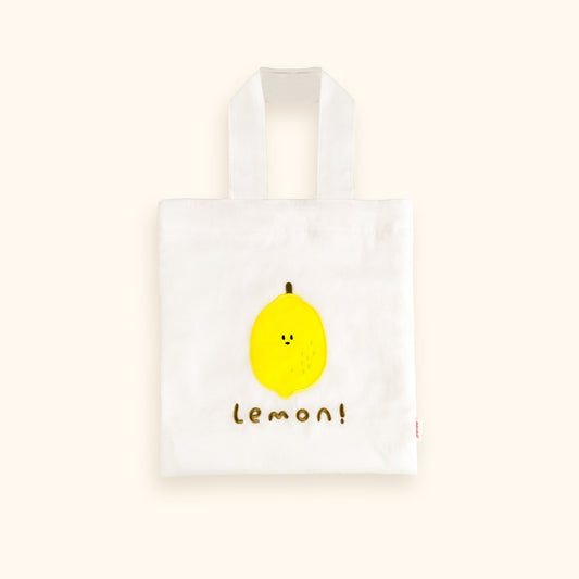 Daily White | Lemon Canvas Bag