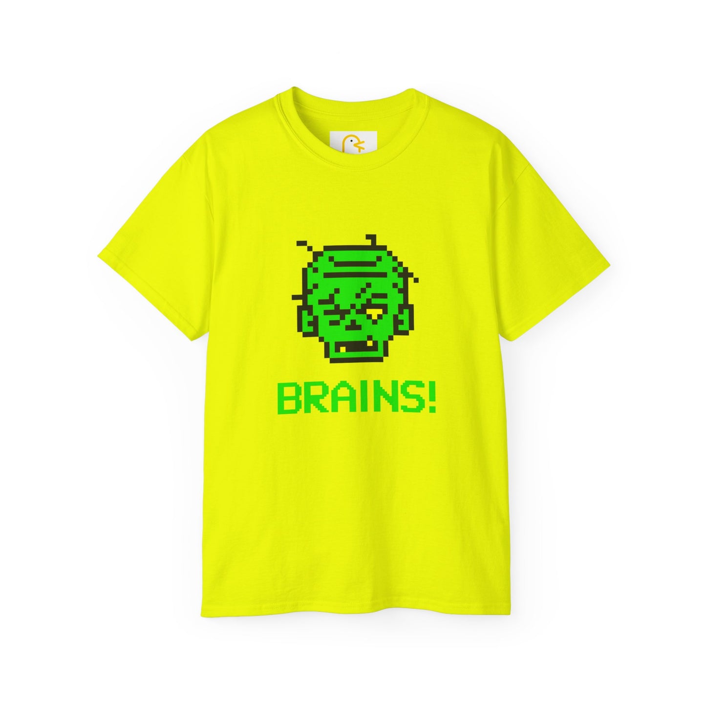 Pixelated Zombie T-shirt: Brains!