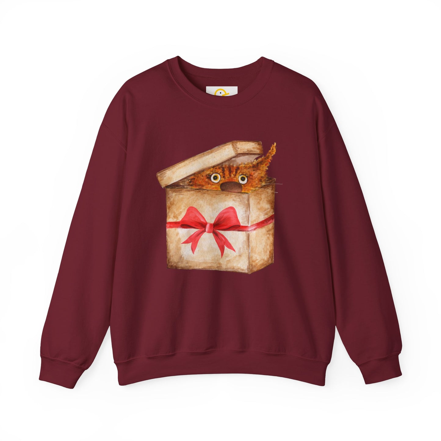 Christmas Sweatshirt: Cat in a Box