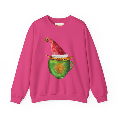 Christmas Sweatshirt: Cat in a Cup