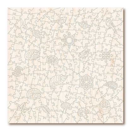 Snowy Hedgehog & Robin