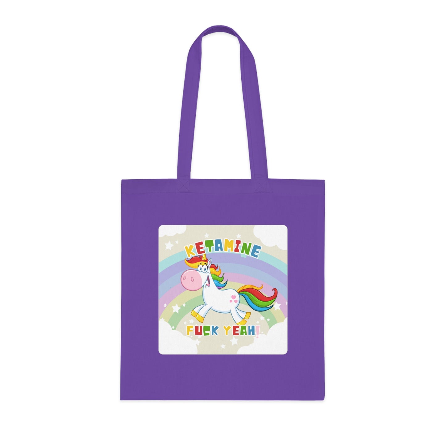 Unicorn Cotton Tote Bag: Ketamine Fuck Yeah!