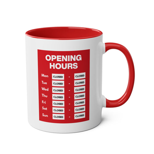 Opening Hours Mug