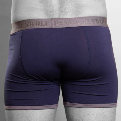Bamboo Boxers - Navy / Grey Band