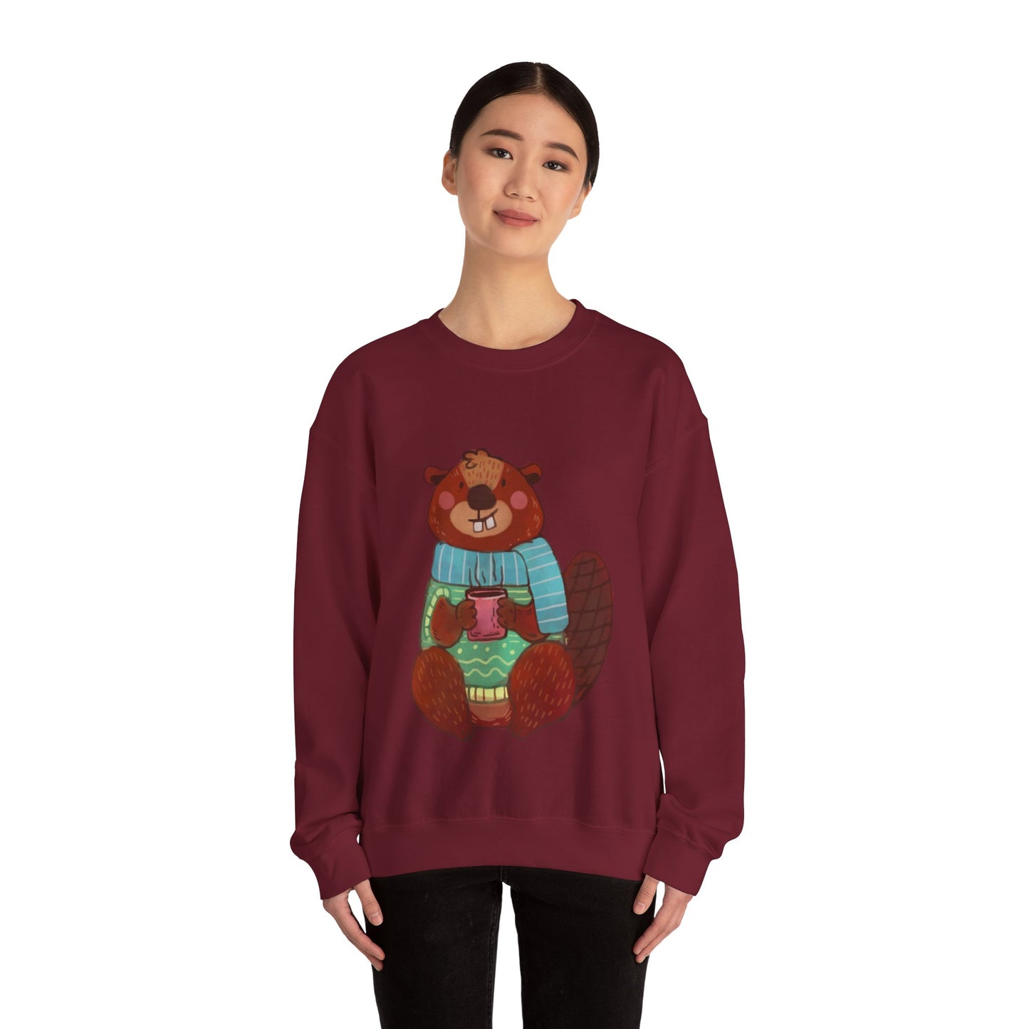 Christmas Critters Sweatshirt: Beaver