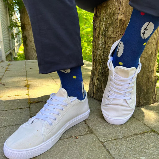 Rugby Ball Bamboo Socks (Comfort Cuff)