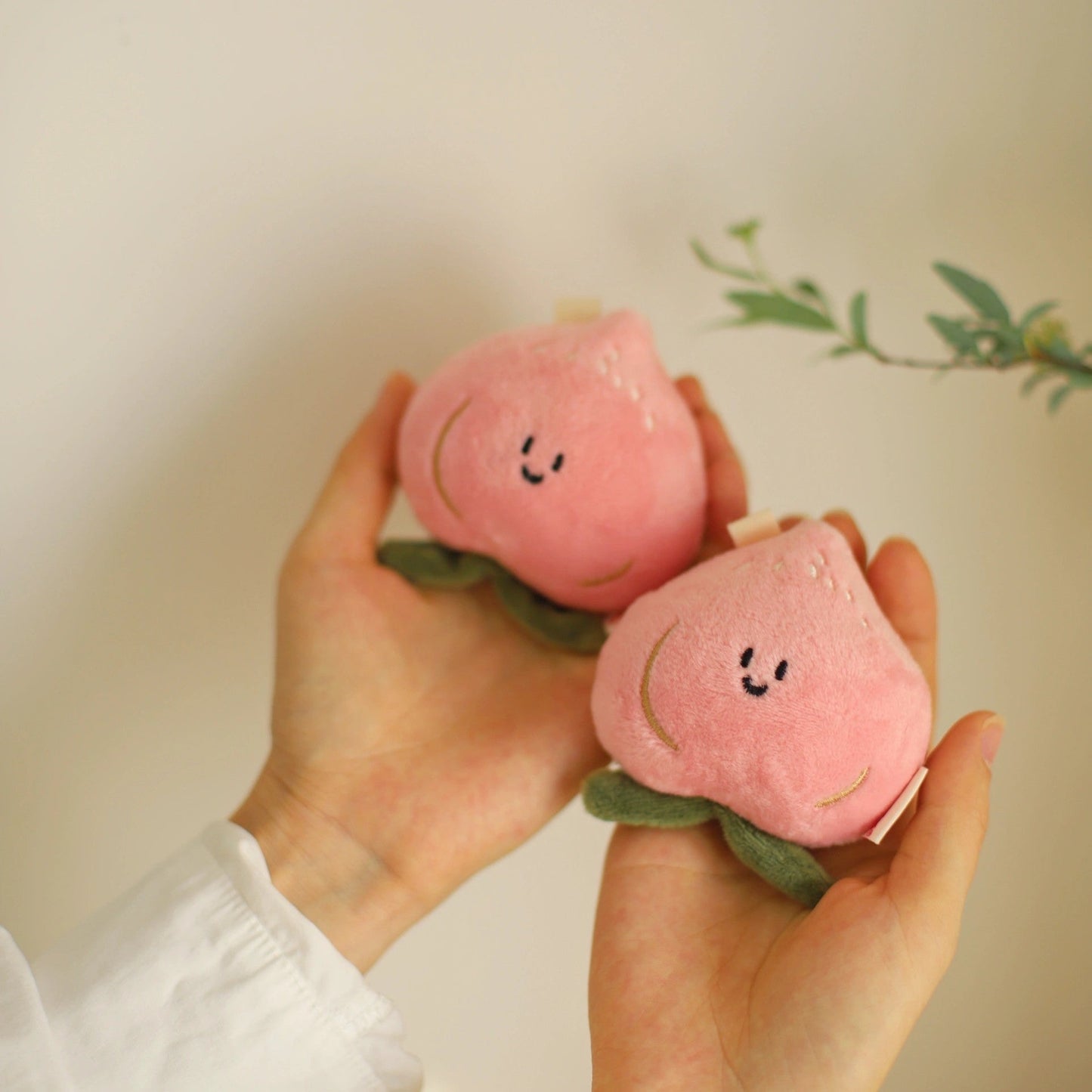 Daily White | Peach Bag Charm