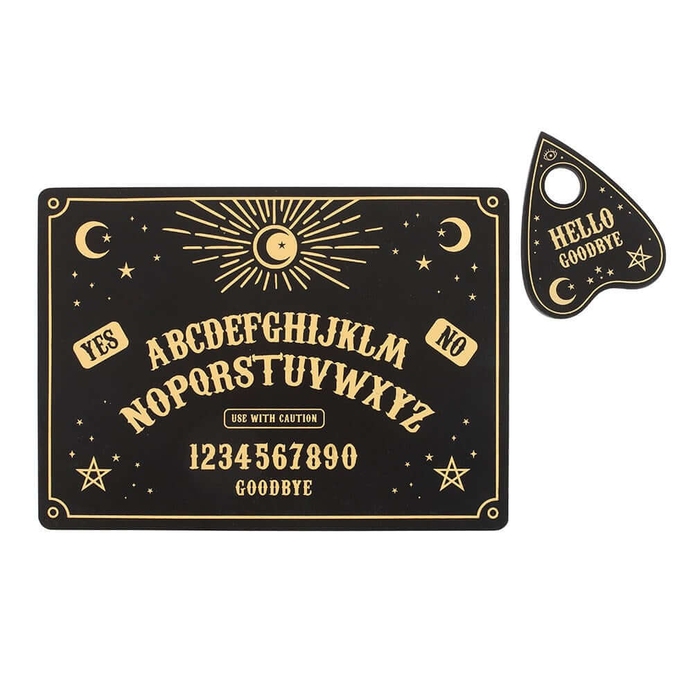 Gothic Gifts Black Talking Board Placemat and Coaster Set