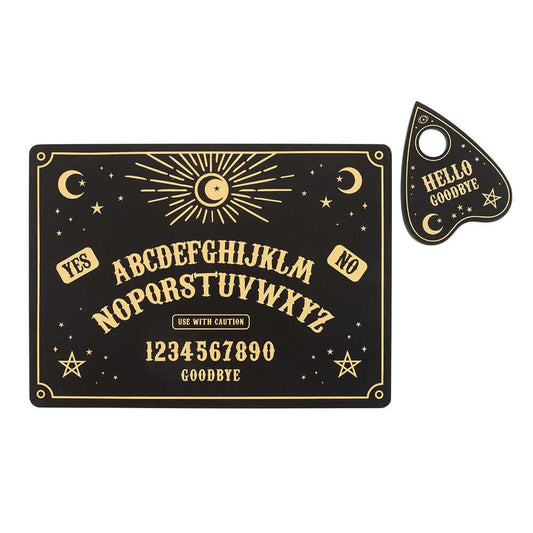 Gothic Gifts Black Talking Board Placemat and Coaster Set