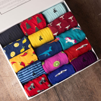 Ultimate Style Sock Box - 15 Pairs of Bamboo Socks