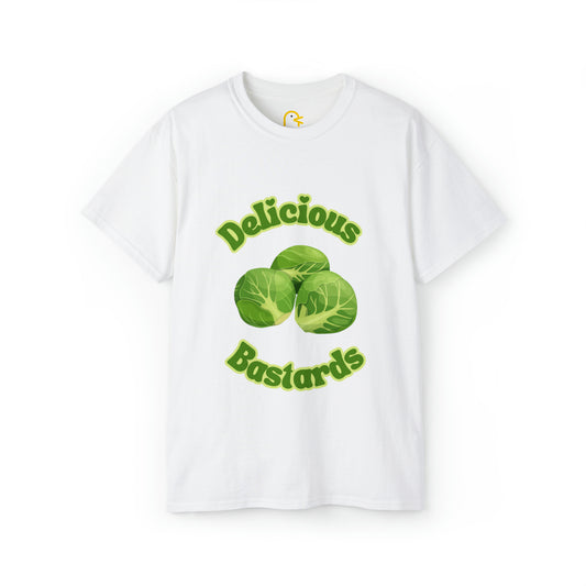 Festive Christmas T-shirt: Sprouts - Delicious Bastards