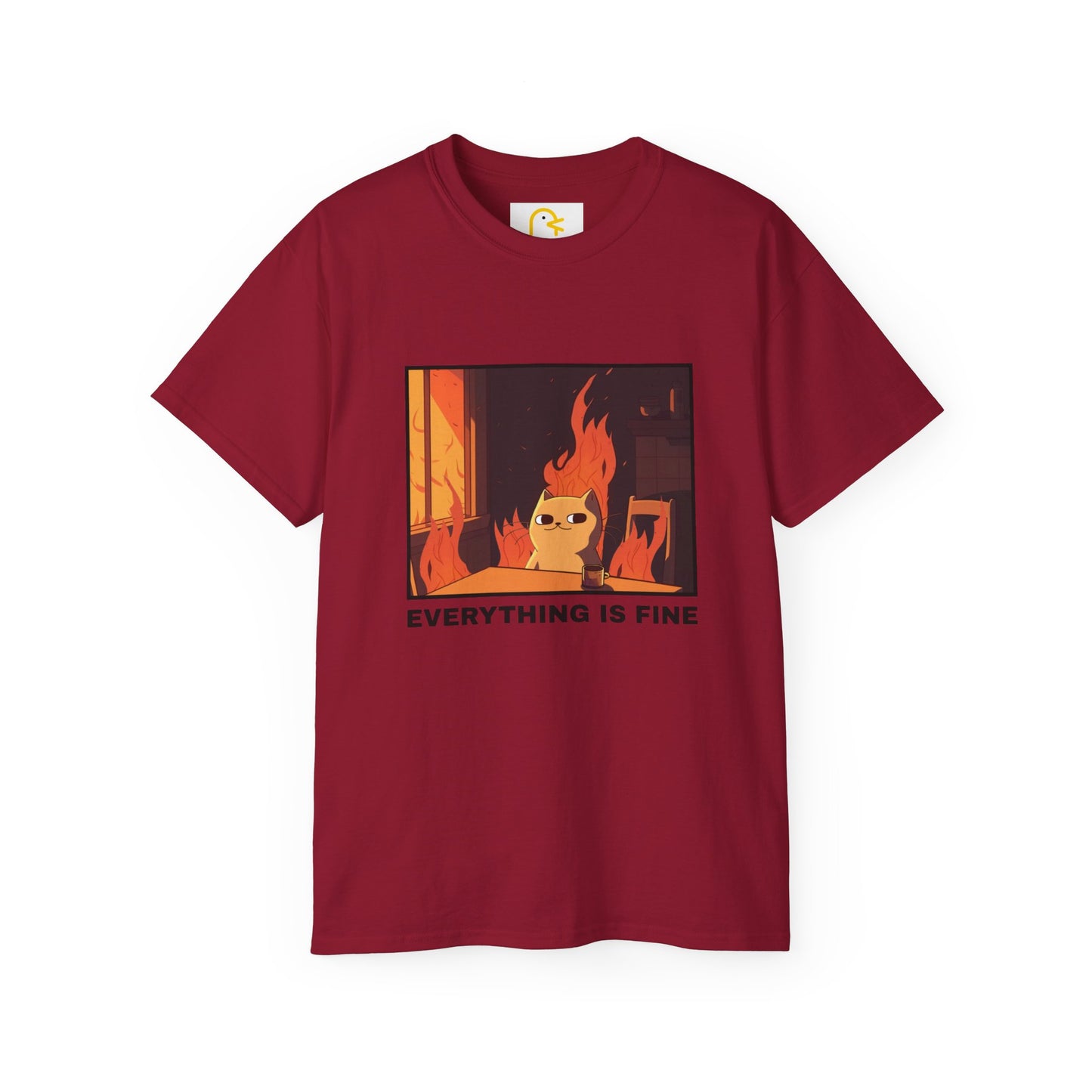 Cat T-shirt: Everything is fine