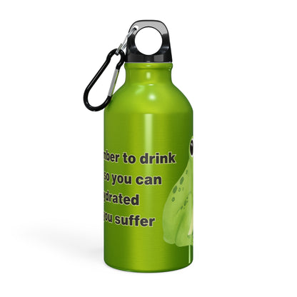 Frog Water Bottle: Remember to drink water so you can stay hydrated while you suffer