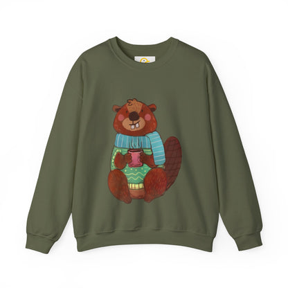 Christmas Critters Sweatshirt: Beaver