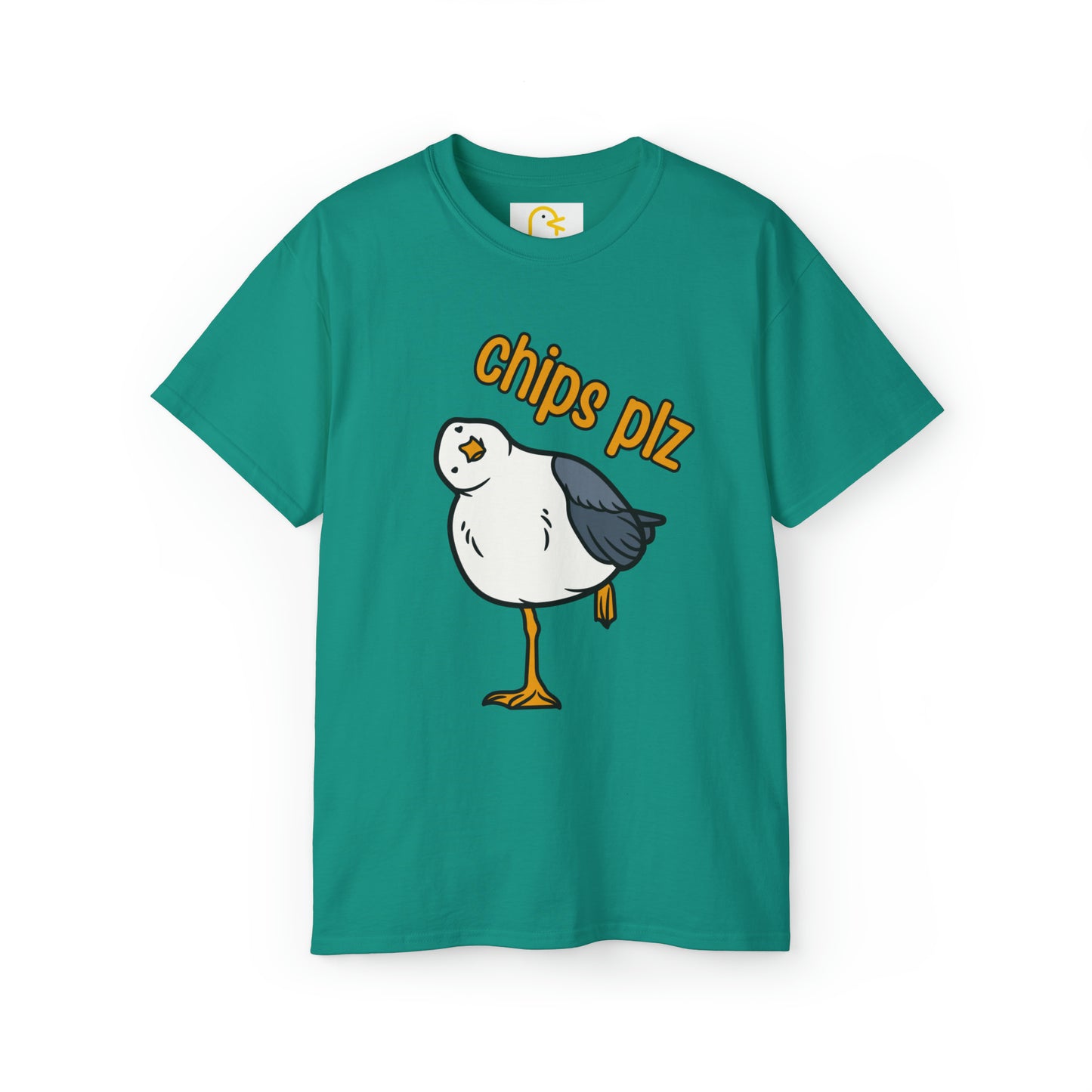 Seagull T-shirt: Chips Plz