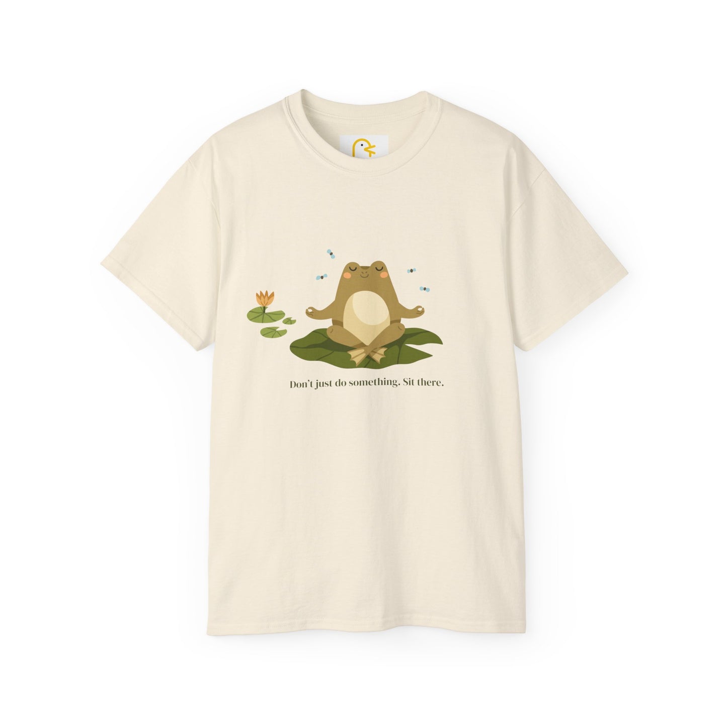 Meditating Frog T-shirt: Don't just do something. Sit there.