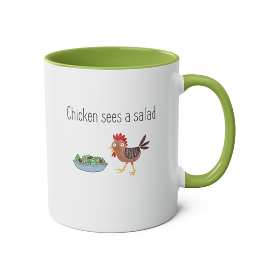 Chicken Sees A Salad Mug